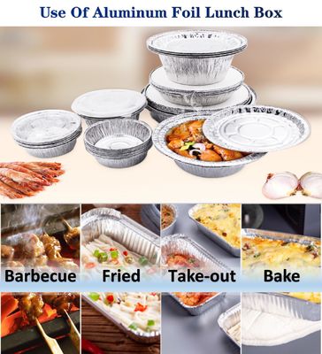 খাদ্য প্যাকেজিংয়ের জন্য তাপ প্রতিরোধী পরিবেশ-বান্ধব স্বাস্থ্যকর অ্যালুমিনিয়াম ফয়েল লাঞ্চ বক্স