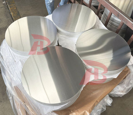 কাস্টম আকার অ্যালুমিনিয়াম বৃত্ত 0.3-6mm বেধ 100-1000mm ব্যাসার্ধ CC DC উপাদান 1050 1060 3003 খাদ ফাটল প্রতিরোধী গভীর অঙ্কন রান্নাঘর এবং ল্যাম্প কভার স্ট্যাম্পিং জন্য