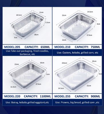 তাপ প্রতিরোধী অ্যালুমিনিয়াম ফয়েল লাঞ্চ বক্স, খাদ 8011 এবং ডিসপোজেবল খাদ্য প্যাকেজিংয়ের জন্য স্ট্যাম্পিং প্রক্রিয়া সহ